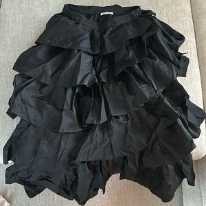 Ulla Johnson Taffeta Ruffle Skirt